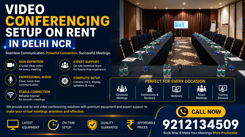 How Does a Video Conferencing Setup Work, and How Does “HDprojectoronrent” Ensure a Seamless Experience?